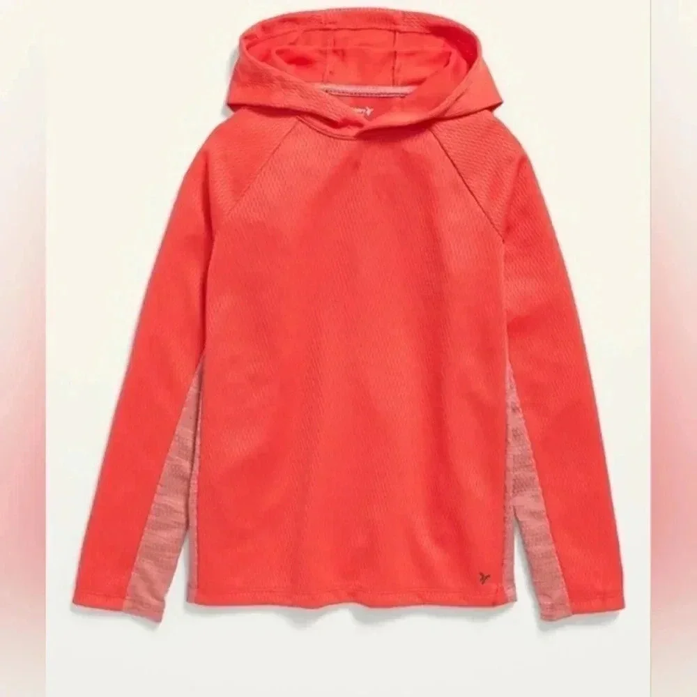 Old Navy Active Boys Breathable‎ Hooded Performance Shirt Red Size Medium 8